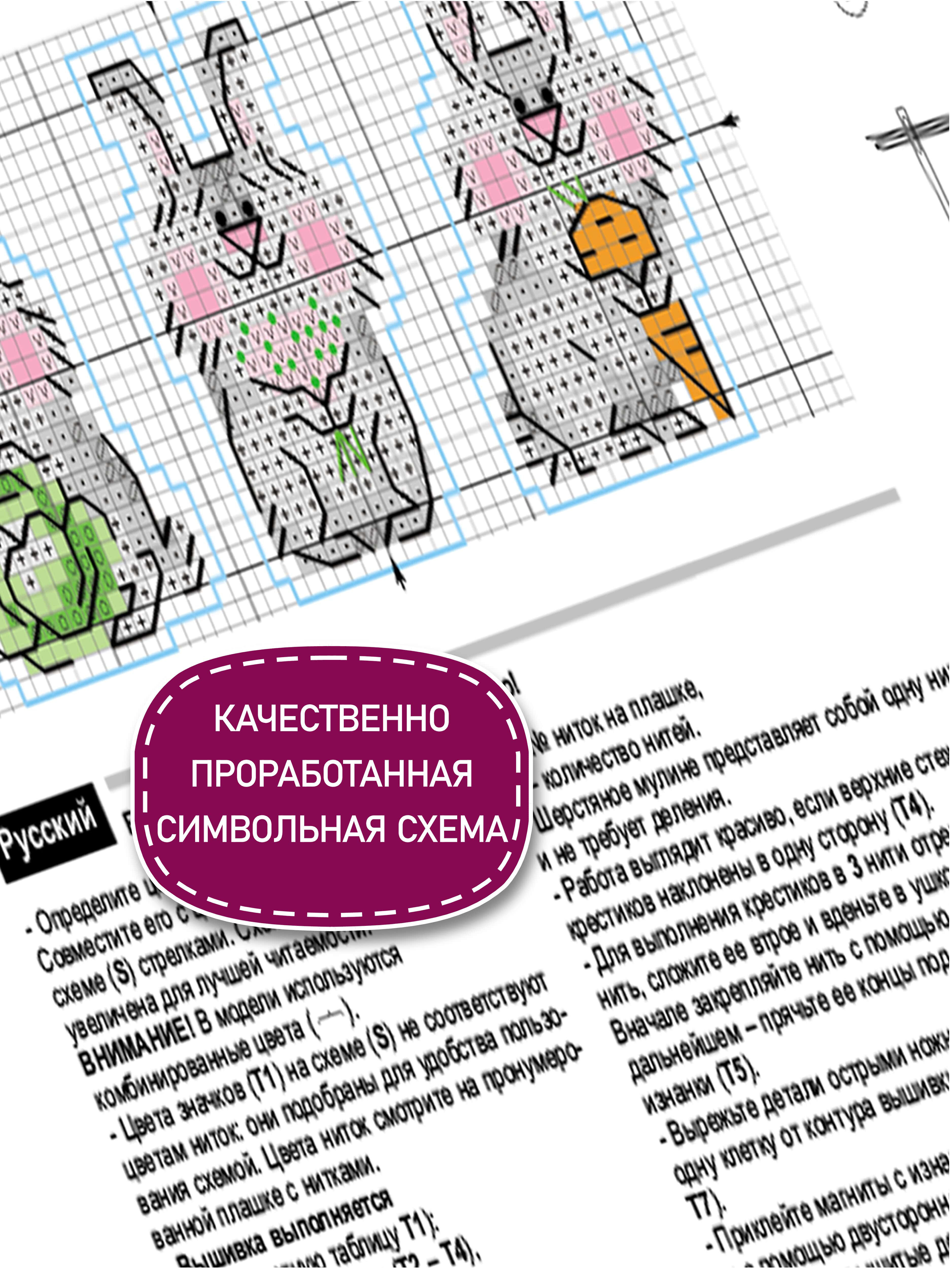 Набор для вышивания Магниты «Ушастики» – купить в интернет-магазине РИОЛИС  (2041АС)