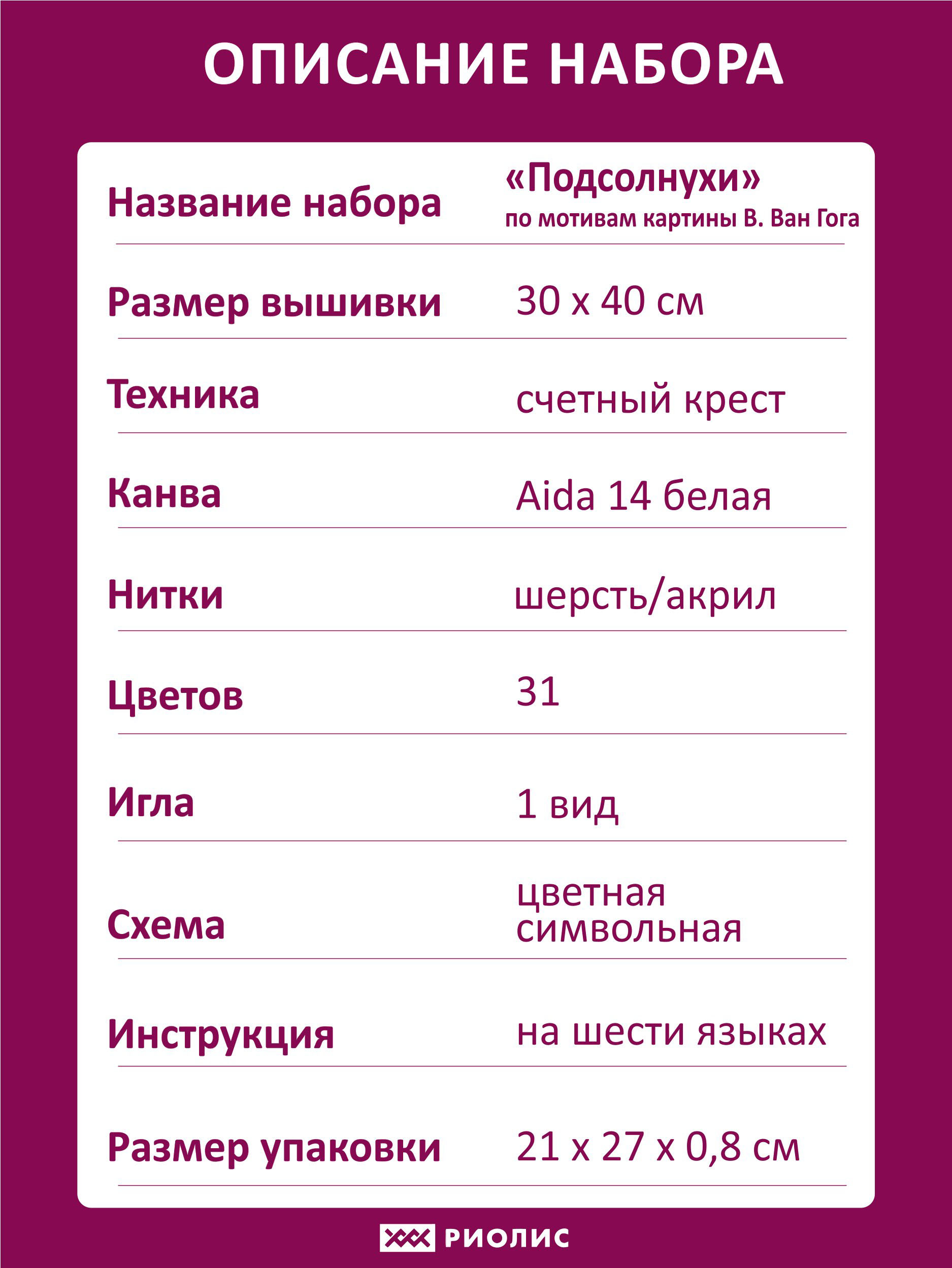 «Подсолнухи» по мотивам картины В. Ван Гога