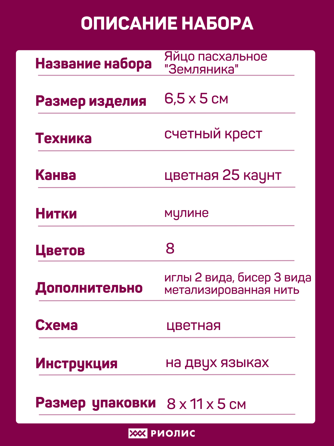 Рисунок на ткани для вышивания бисером К БИСЕРОМ Земляника 40х18 см