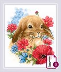 Наборы для вышивания Кролик в цветах – фото 1 Наборы для вышивания Кролик в цветах – фото 1