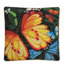 Наборы для вышивания Подушка "Экзотические бабочки" – фото 1