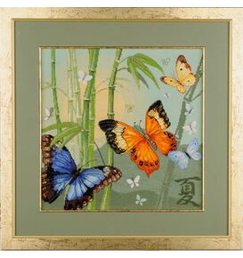  Вышитая картина "Бабочки" – фото 1