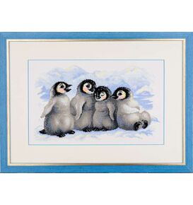  Вышитая картина "Забавные пингвины" – фото 1