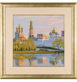  Вышитая картина "Москва. Новодевичий монастырь." – фото 1