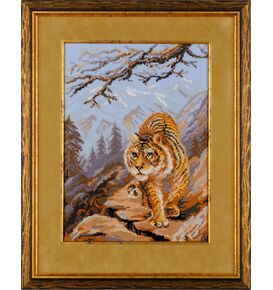  Вышитая картина "Тигр в горах" – фото 1