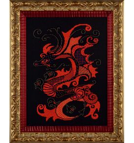  Вышитая картина "Красный дракон" – фото 1