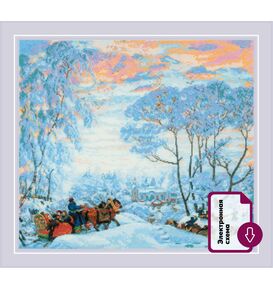 Наборы для вышивания "Зима" по мотивам картины Б.М.Кустодиева – фото 1