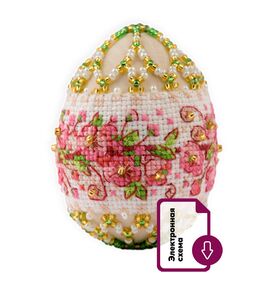  В224 Набор для бисероплетения "Яйцо пасхальное Яблоневый цвет" – фото 1