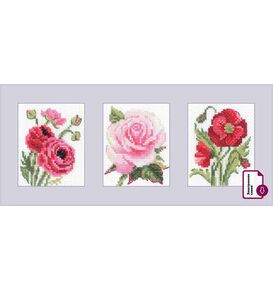 Наборы для вышивания 2337 Набор для вышивания "Цветочное трио" – фото 1