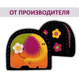 Наборы для вышивания 1338АС Набор для вышивания "Кошелек/косметичка Слон" – фото 1