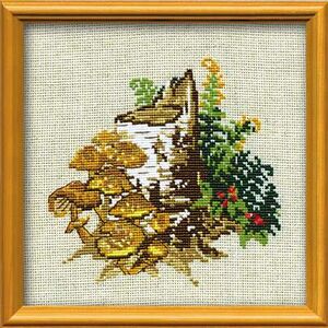 Наборы для вышивания Пень с опятами – фото 1 Наборы для вышивания Пень с опятами – фото 1