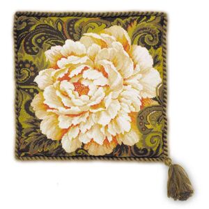 Наборы для вышивания Подушка "Белый пион" – фото 1 Наборы для вышивания Подушка "Белый пион" – фото 1