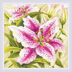 Алмазная мозаика "Лилии" – фото 1  Алмазная мозаика "Лилии" – фото 1