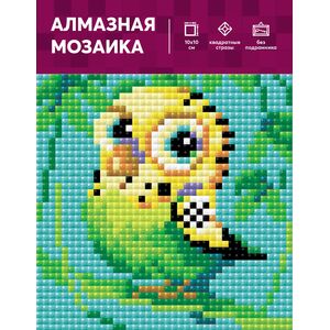 Алмазная мозаика "Волнистый попугайчик" – фото 1  Алмазная мозаика "Волнистый попугайчик" – фото 1