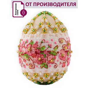  В224 Набор для бисероплетения "Яйцо пасхальное Яблоневый цвет" – фото 1