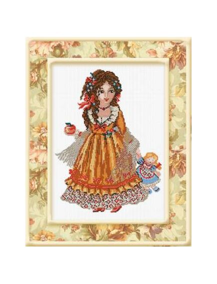 Наборы для вышивания Кукла в оранжевом платье – фото 1