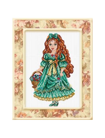 Наборы для вышивания Кукла в зеленом платье – фото 1