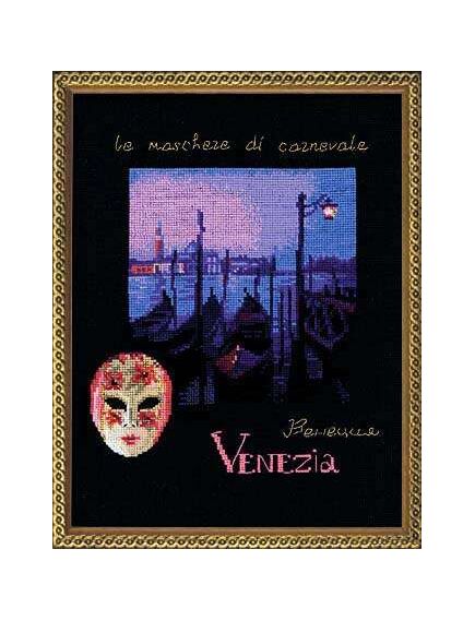 Наборы для вышивания Венеция. Розовая маска – фото 1