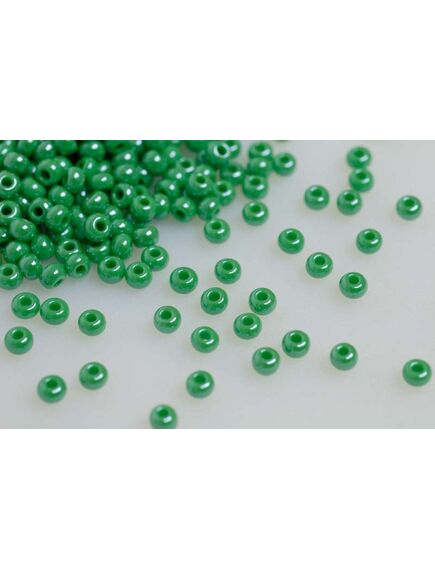 Товары для рукоделия Бисер 58250 - зеленый перламутровый – фото 1