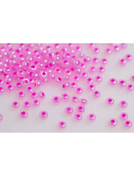 Товары для рукоделия Бисер 37177 - розовый перламутровый – фото 1