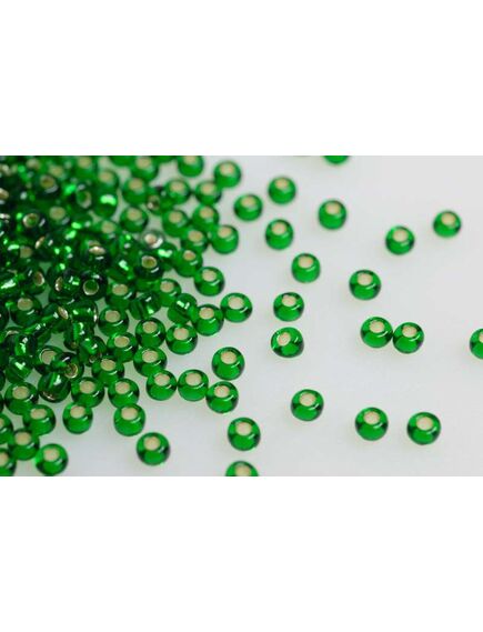 Товары для рукоделия Бисер 57060 - темно-зеленый – фото 1
