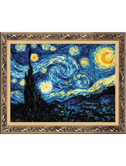 Наборы для вышивания Звездная ночь по мотивам картины В. Ван Гога – фото 1