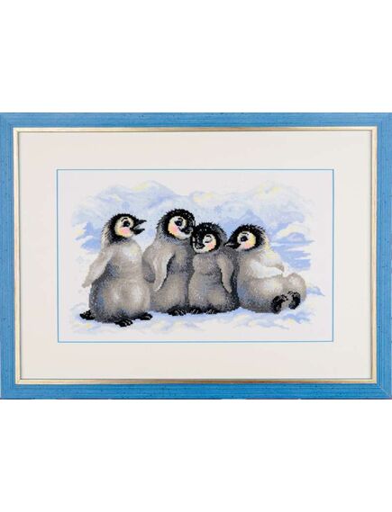  Вышитая картина "Забавные пингвины" – фото 1