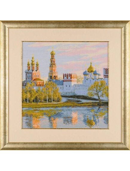  Вышитая картина "Москва. Новодевичий монастырь." – фото 1