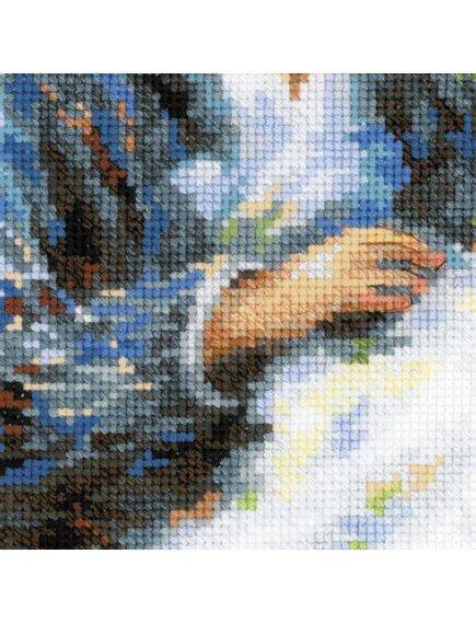 Наборы для вышивания Мадам Моне за вышивкой  по мотивам картины К.Моне – фото 4