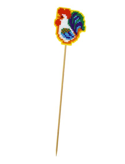 Наборы для вышивания Украшение для цветов "Петушок на палочке" – фото 1