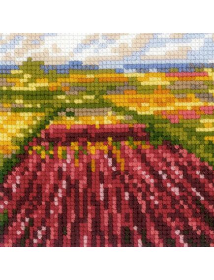 Наборы для вышивания Поле с тюльпанами по мотивам картины К. Моне – фото 5