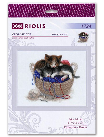 Наборы для вышивания Котята в корзине – фото 6