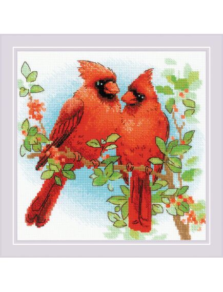 Наборы для вышивания Красные кардиналы – фото 1