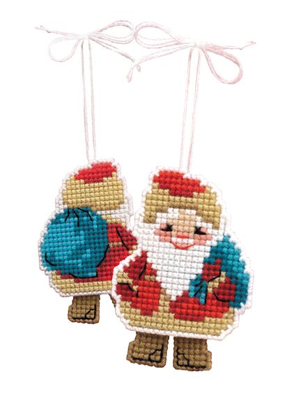 Наборы для вышивания Новогодняя игрушка "Дедушка Мороз" – фото 1