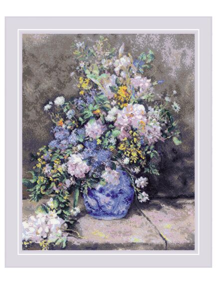 Наборы для вышивания «Весенний букет» по мотивам картины О. Ренуара – фото 1