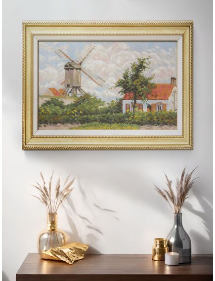Наборы для вышивания «Ветряная мельница в Кноке» по мотивам картины К. Писсарро – фото 5