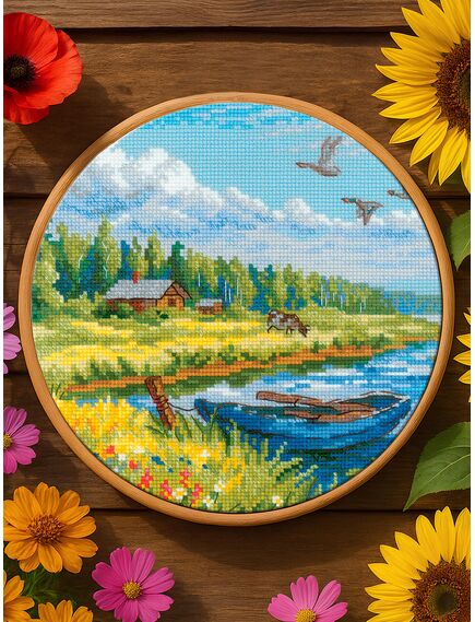 Наборы для вышивания Золотое лето. Лодка – фото 7