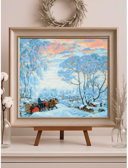 Наборы для вышивания "Зима" по мотивам картины Б.М.Кустодиева – фото 6