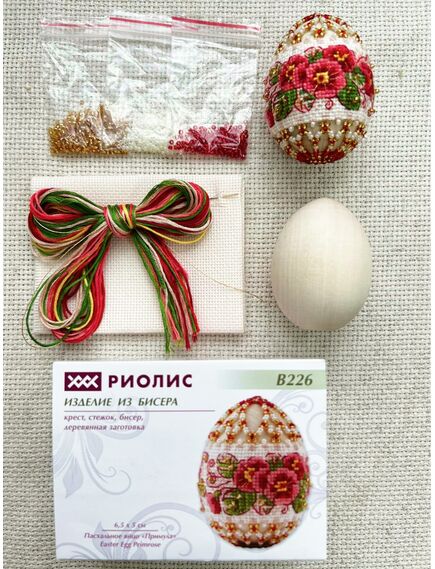  В226 Набор для бисероплетения "Яйцо пасхальное Примула" – фото 7