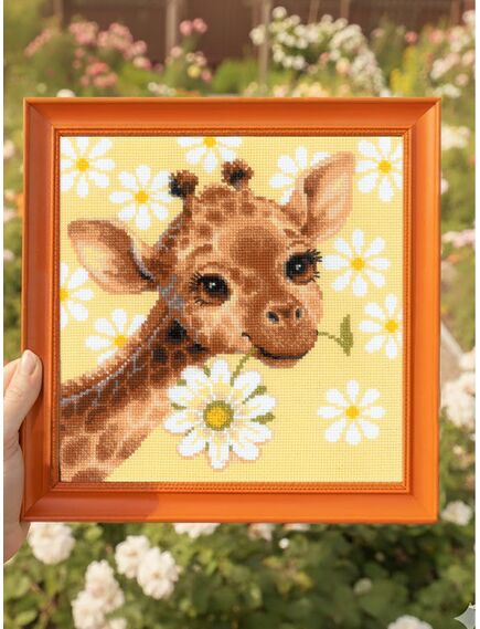 Наборы для вышивания 2318 Набор для вышивания "Панно/подушка "Жирафик"" – фото 3