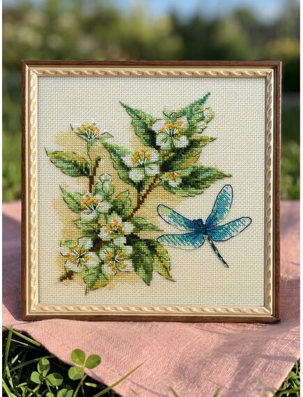 Наборы для вышивания 2321 Набор для вышивания "Стрекоза и жасмин" – фото 11
