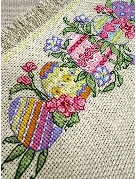 Наборы для вышивания 2322 Набор для вышивания Салфетка "Крашенки" – фото 6