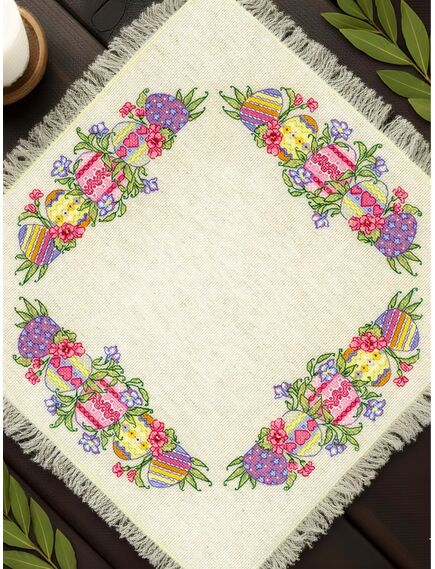 Наборы для вышивания 2322 Набор для вышивания Салфетка "Крашенки" – фото 5