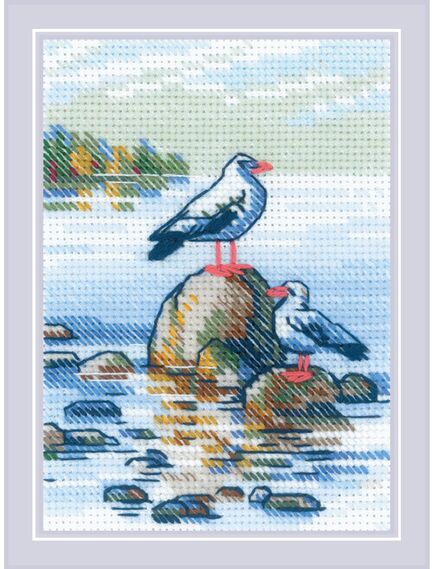 Наборы для вышивания 2328 Набор для вышивания "У озера" – фото 13