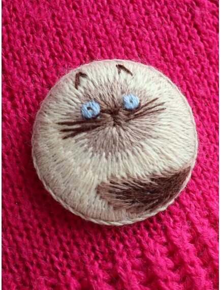 Наборы для вышивания 2333АС Набор для вышивания "Брошь Мурзик" – фото 2