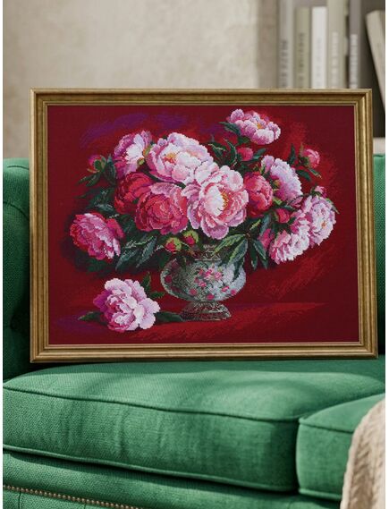 Наборы для вышивания 2345 Набор для вышивания "Роскошные пионы" – фото 3