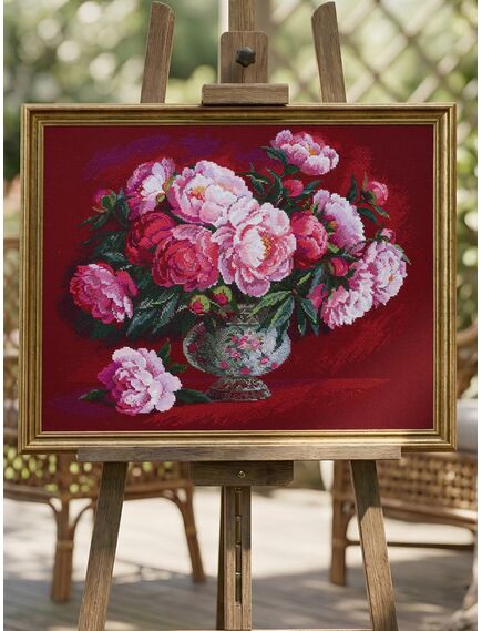 Наборы для вышивания 2345 Набор для вышивания "Роскошные пионы" – фото 2