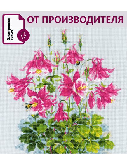 Наборы для вышивания 2264 Набор для вышивания "Розовая аквилегия" – фото 1