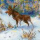 Наборы для вышивания Лось в зимнем лесу по мотивам картины В.Л.Муравьева – фото 2