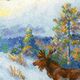 Наборы для вышивания Лось в зимнем лесу по мотивам картины В.Л.Муравьева – фото 5
